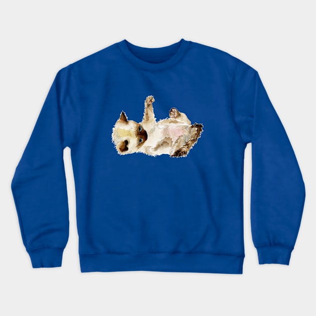 Siamese Kitten Crewneck Sweatshirt by wanderinglaur